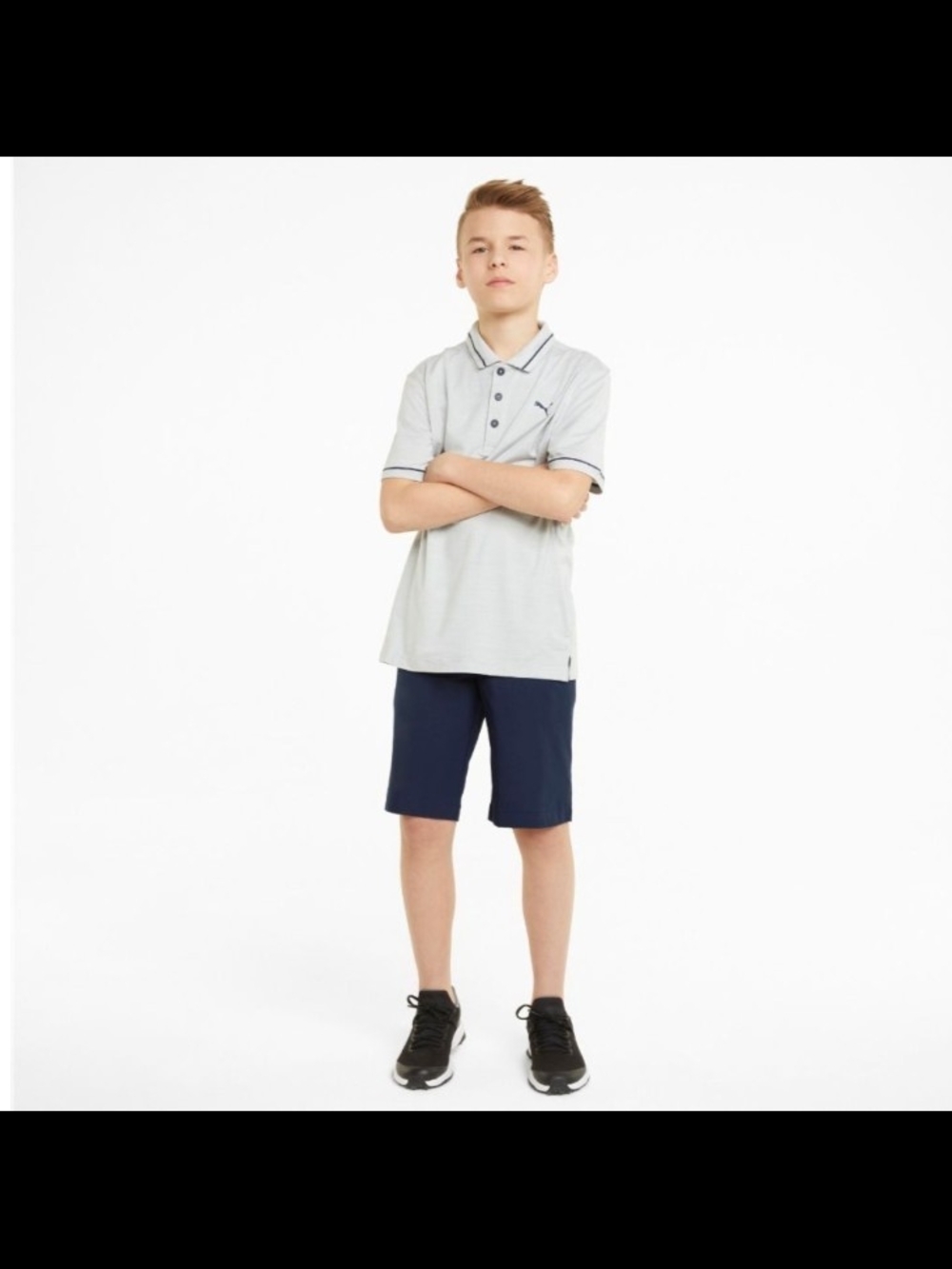 Puma Navy Blue Boys Golf Shorts Size 7/8 Small NWT